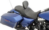 Drag Specialties Seats Low Forward Touring Seat - Double Diamond for Harley FL 2008-2024 | Part No. 0801-1011