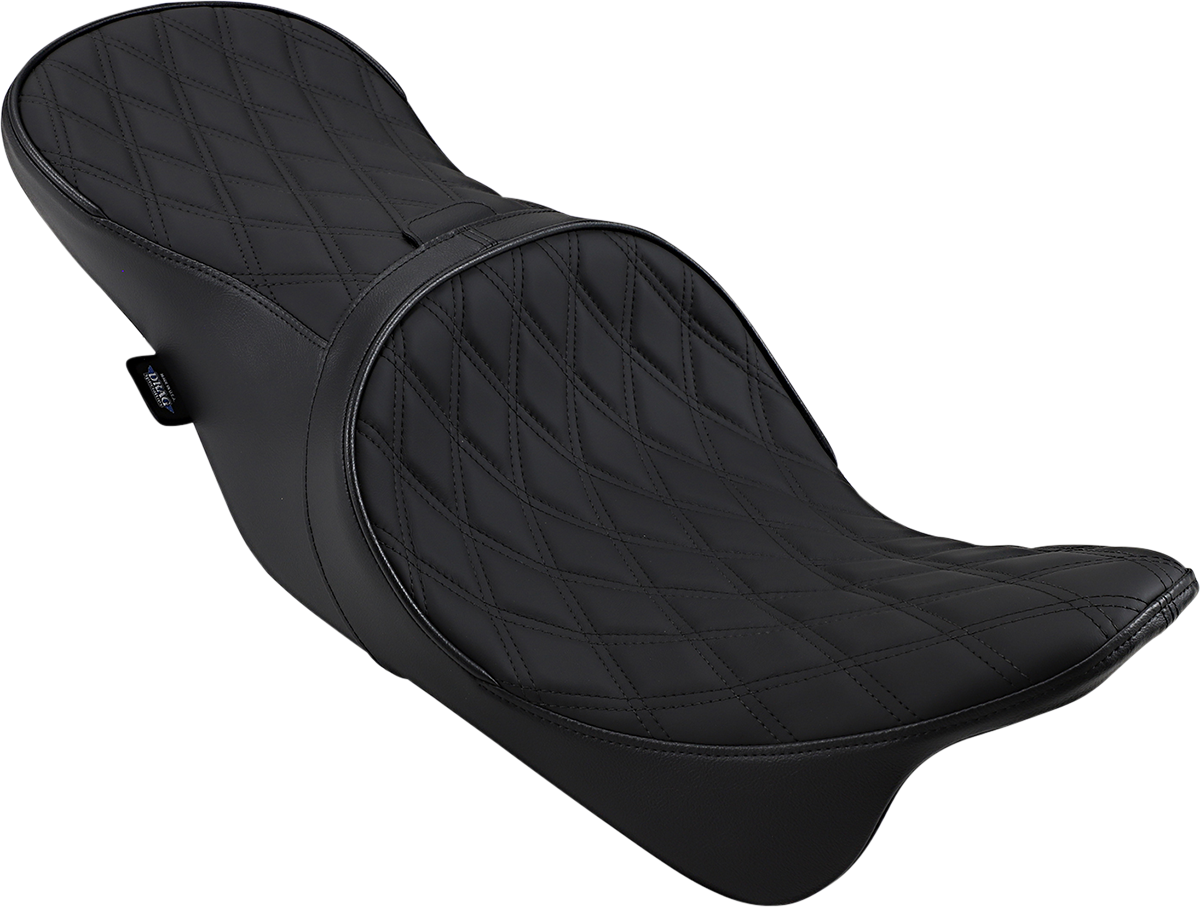 Drag Specialties Seats Low Forward Touring Seat - Double Diamond for Harley FL 2008-2024 | Part No. 0801-1011