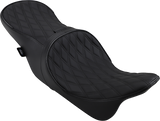 Drag Specialties Seats Low Forward Touring Seat - Double Diamond for Harley FL 2008-2024 | Part No. 0801-1011