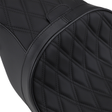 Drag Specialties Seats Low Forward Touring Seat - Double Diamond for Harley FL 2008-2024 | Part No. 0801-1011