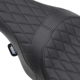 DRAG SPECIALTIES SEATS Caballero Seat with Solar Reflective Leather and Diamond Stitch for Harley-Davidson FL Models '08-'23 | Part #0801-1003