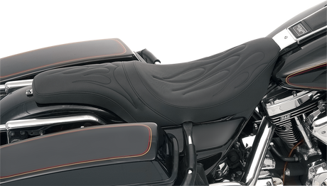Drag Specialties Seats Predator Seat with Flame Stitching for Harley FLHR/FLHX 1997-2007 - Part #0801-0213