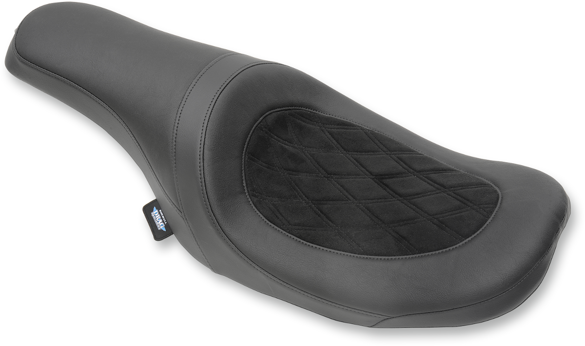 Drag Specialties Seats Predator Seat for Harley FL 2010-2023 with Yaffe Razor Gas Tank - Diamond Pattern - Part No. 0801-0975