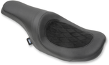 Drag Specialties Seats Predator Seat for Harley FL 2010-2023 with Yaffe Razor Gas Tank - Diamond Pattern - Part No. 0801-0975