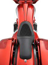 Drag Specialties Seats Predator Seat for Harley FL 2010-2023 with Yaffe Razor Gas Tank - Diamond Pattern - Part No. 0801-0975