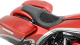 Drag Specialties Seats Predator Seat for Harley FL 2010-2023 with Yaffe Razor Gas Tank - Diamond Pattern - Part No. 0801-0975