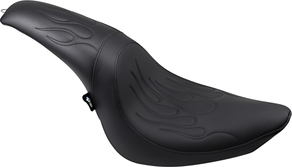 DRAG SPECIALTIES SEATS Predator Seat - Black Flame Stitched for Harley FL/FX 2006-2017