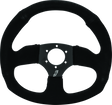 DragonFire Racing D-Shaped Suede Steering Wheel - Iron Series with 6-Bolt Pattern and Lightweight Aluminum Construction