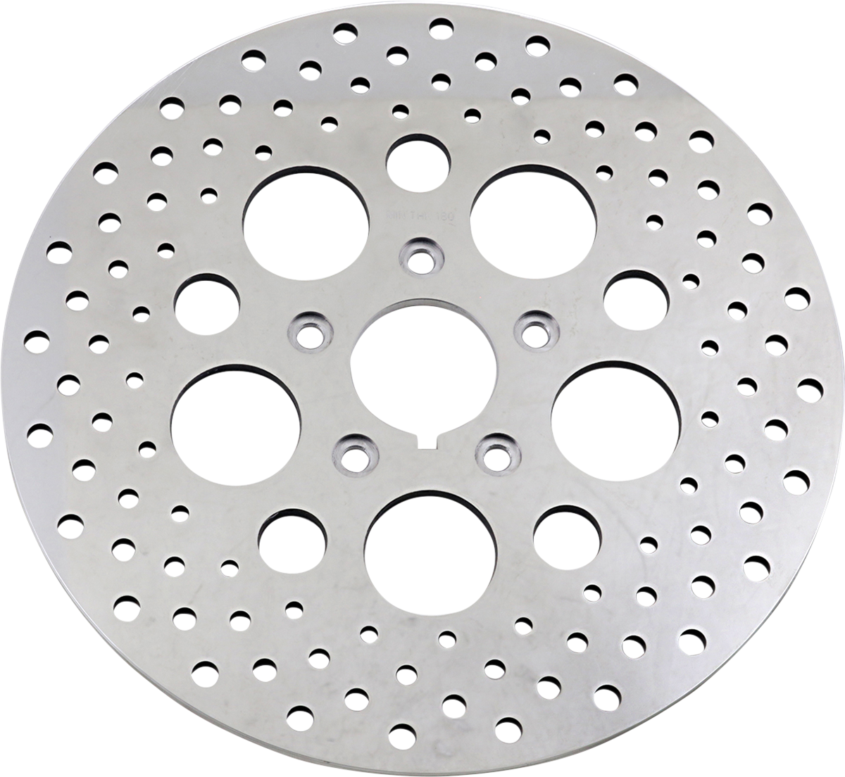 Drag Specialties 11.5-Inch Front Drilled Brake Rotor for Harley-Davidson - Part 060176ASP-BC648