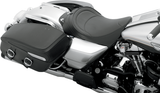 DRAG SPECIALTIES SEATS Solo Seat with Driver Backrest for Harley FLH 1997-2007, Mild Stitched - Part 0801-0493