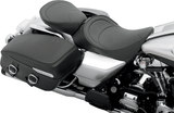 DRAG SPECIALTIES SEATS Solo Seat with Driver Backrest for Harley FLH 1997-2007, Mild Stitched - Part 0801-0493