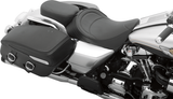 DRAG SPECIALTIES SEATS Solo Seat with Driver Backrest for Harley FLH 1997-2007, Mild Stitched - Part 0801-0493