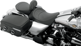 DRAG SPECIALTIES SEATS Solo Seat with Driver Backrest for Harley FLH 1997-2007, Mild Stitched - Part 0801-0493