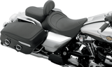 DRAG SPECIALTIES SEATS Solo Seat with Driver Backrest for Harley FLH 1997-2007, Mild Stitched - Part 0801-0493