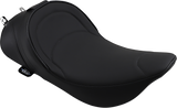 DRAG SPECIALTIES SEATS Solo Seat with Driver Backrest for Harley FLH 1997-2007, Mild Stitched - Part 0801-0493