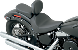 DRAG SPECIALTIES SEATS Solo Seat with Backrest for Harley FX Series 2011-2017 - Smooth Design