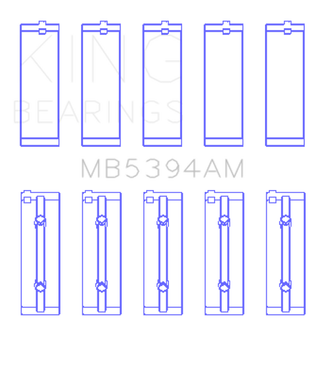 King Engine Bearings Toyota Scion XA/XB 1NZFE (Size STD) Bi-Metal Aluminum Main Bearing Set