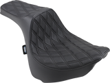 Drag Specialties Seats Predator III Seat for Harley-Davidson FXFB/S '18-'23 - Double Diamond Black Stitched