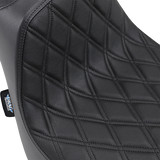 Drag Specialties Seats Predator III Seat for Harley-Davidson FXFB/S '18-'23 - Double Diamond Black Stitched