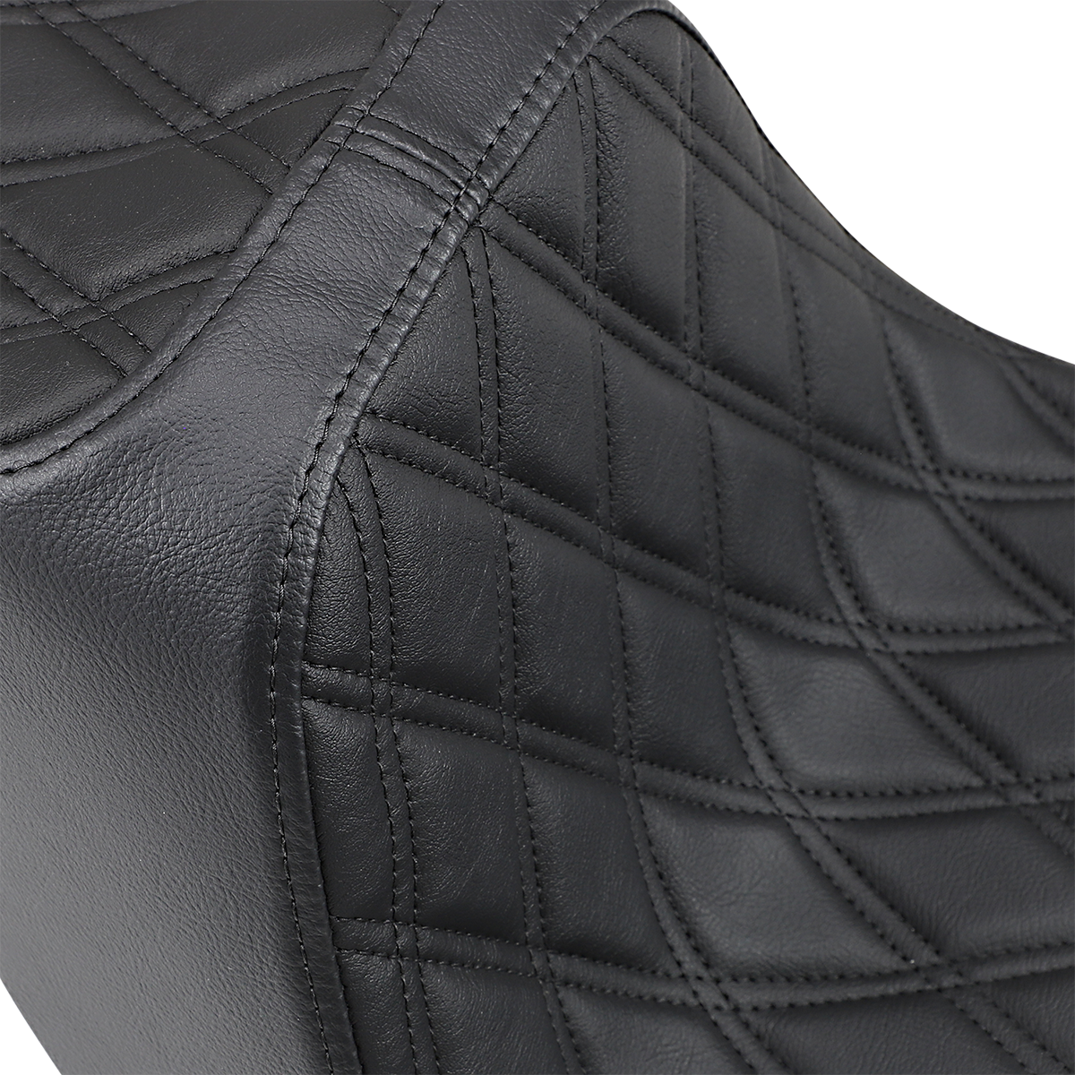 Drag Specialties Seats Predator III Double Diamond Seat for Harley-Davidson FXBR/S 2018-2020, Black Stitching