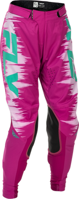 Fly Racing Women's Lite Pants Pink/Turquoise Size 09/10 - Lightweight Motorcycle Riding Pants with Mesh Liner and Adjustable Fit