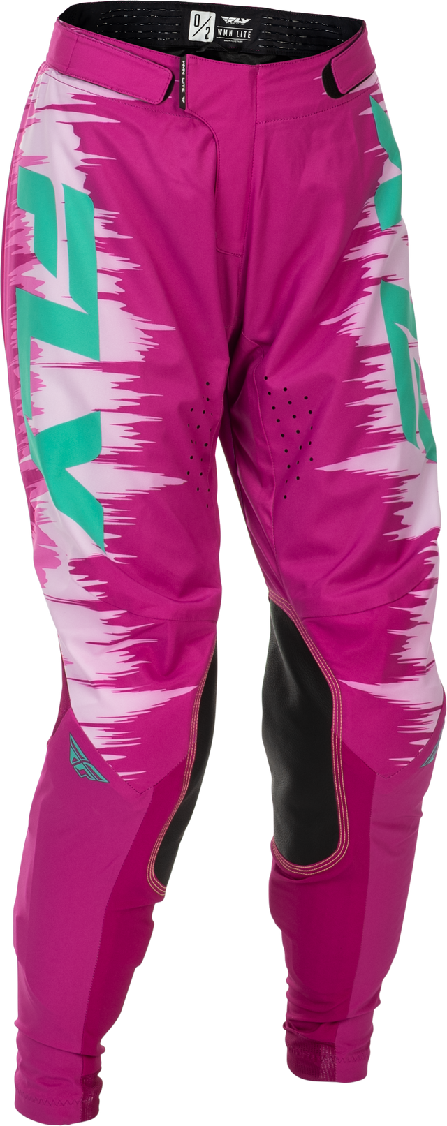 Fly Racing Women's Lite Pants Pink/Turquoise Size 03/04 - Lightweight Motorcycle Riding Pants with Comfort Mesh Liner and Adjustable Waist for Women’s Fit