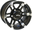 AMS Roll'n 104 Wheel - Machined Black Finish for 12x7 inch Vehicles with 4/110 Bolt Pattern