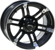 AMS Roll'n 104 Rear Wheel - Machined Black Finish for 2015-2023 Ford F-150 and Chevy Silverado 1500, 14x7 Inch