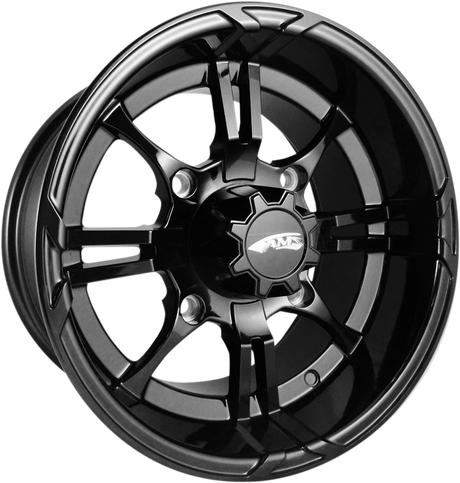AMS Roll'n 108 Wheel - Front - Black Finish - 14x8 Inches - Fits 4/156 Bolt Pattern