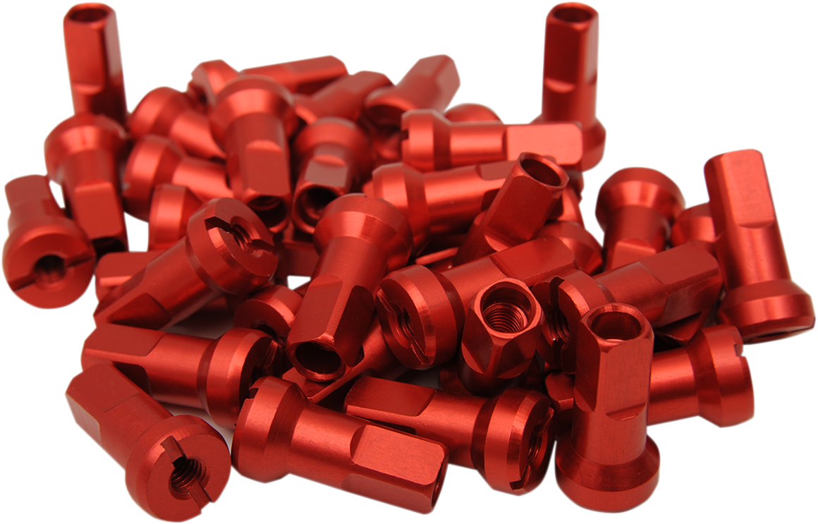 MOOSE OFFROAD Spoke Nipples - MX1 - Red - 8 Gauge - Set 24-830