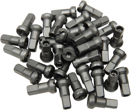MOOSE OFFROAD Spoke Nipples - MX1 - Titanium Gray - 9 Gauge - Set 24-940