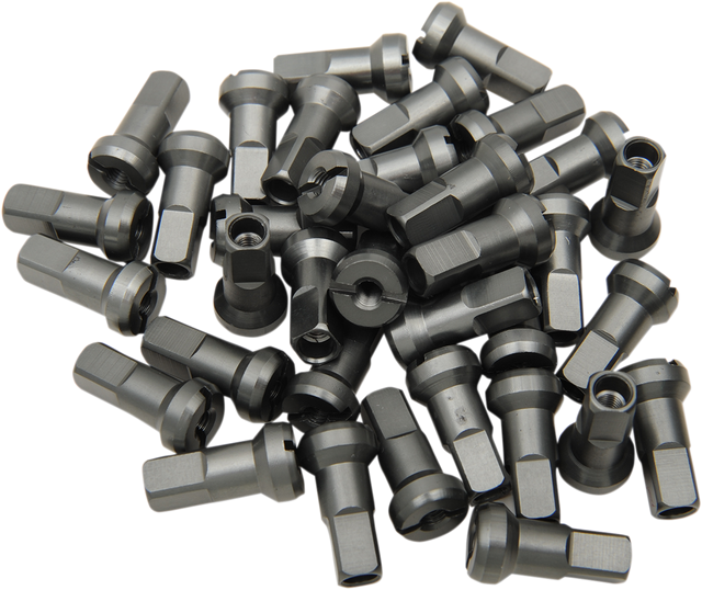 MOOSE OFFROAD Spoke Nipples - MX1 - Titanium Gray - 9 Gauge - Set 24-940