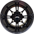 AMS Roll'n 108 Wheel - Rear 14x10 Black for 4/137 Bolt Pattern - Part Number 0230-0862