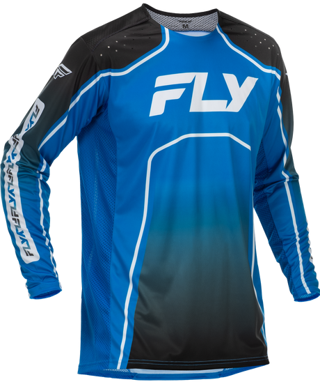 Fly Racing Rayce Bicycle Jersey Blue/Black/White Large - Long Sleeve Performance Cycling Shirt for Mountain and Road Bikes