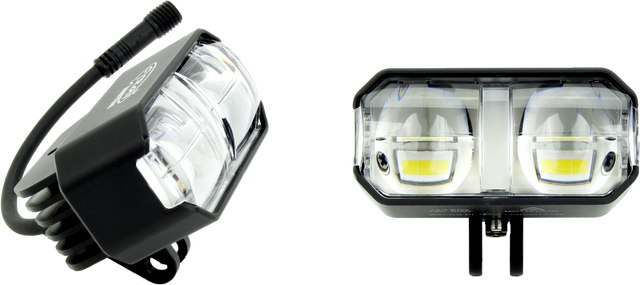 CYRON ABS1LWY-2 Auxiliary Driving Lights Kit - 3 Inch Round LED Flood Lights with White/Amber Color for V-Twin Motorcycles and Off-Road Vehicles