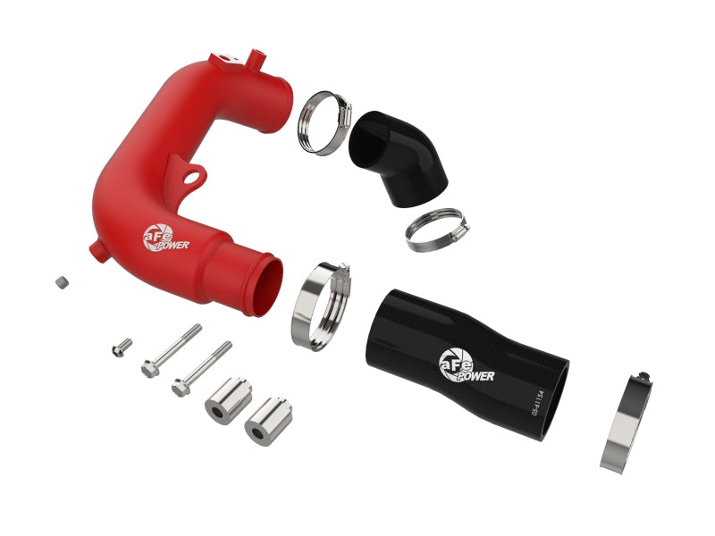 aFe BladeRunner 2-1/2 Inch Aluminum Hot Charge Pipe for Jeep Wrangler JL 2.0L Turbo - Red