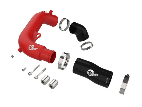 aFe BladeRunner 2-1/2 Inch Aluminum Hot Charge Pipe for Jeep Wrangler JL 2.0L Turbo - Red