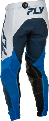 Fly Racing Lite Pants Blue/White Size 38 - Motorcycle Riding Gear with Mesh Panels and Adjustable Fit