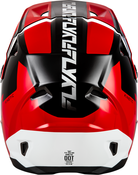 FLY Racing Kinetic Crest Helmet for Off-Road Motorcycles - Red/Black/White, Medium Fit