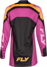 Fly Racing Women's F 16 Jersey - Offroad Motorcycle Jersey for Women, Black/Mauve/Yellow, 2X-Large