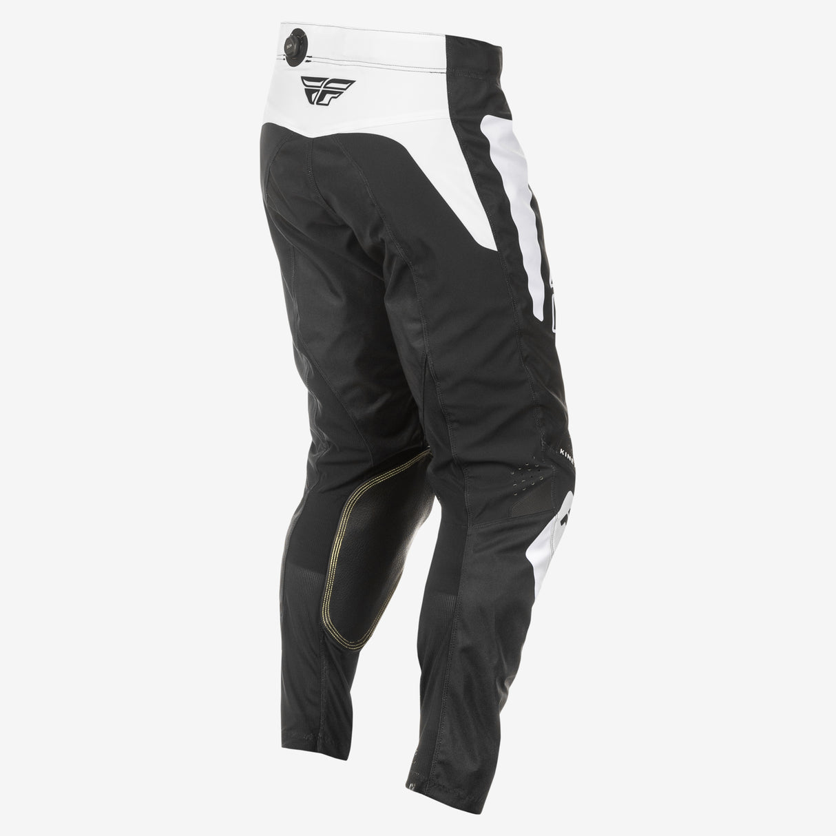 Fly Racing Kinetic Sym Pants for Motocross - Black/White, Size 28, Designed for Off-Road Performance and Durability