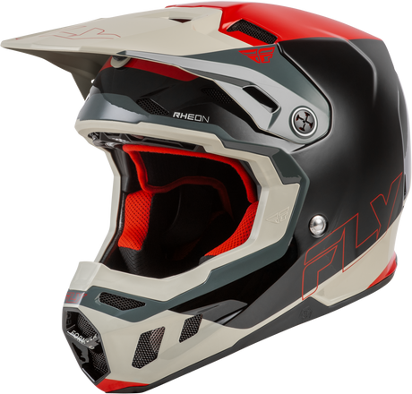 Fly Racing Formula CC Glide Helmet Black/Red/Grey XL - DOT & ECE Approved Motorcycle Helmet with Impact Absorption Technology