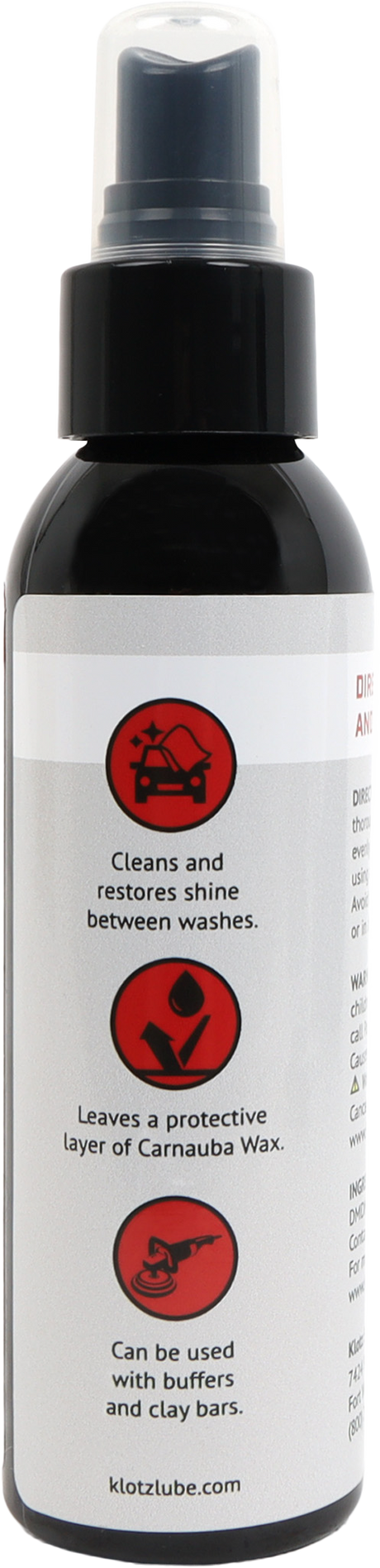 KLOTZ KS-324 Quick Detailer 4 oz – Ideal for Cars, Trucks, and SUVs with Painted, Metal, Glass, and Mirror Surfaces