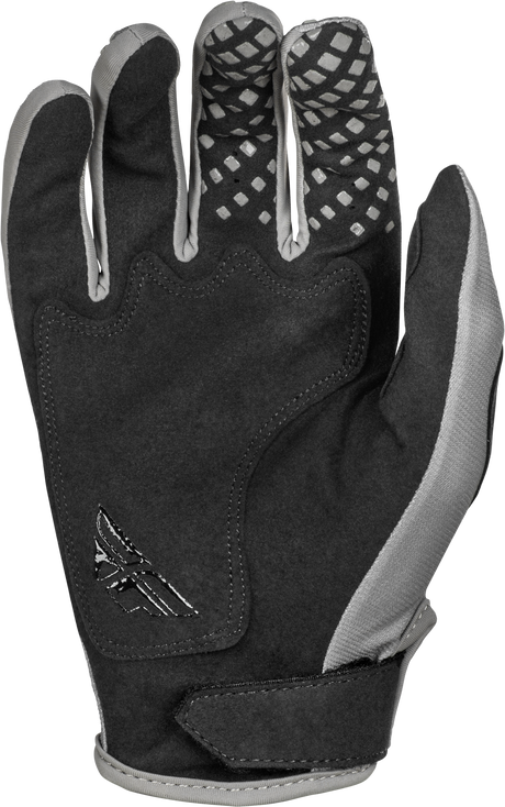 Fly Racing Youth Kinetic Sym Offroad MX Gloves – Grey/Black, Youth Medium, Fits Honda CRF250R, Yamaha YZ85, Kawasaki KX85