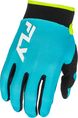 Fly Racing Youth F 16 Gloves Aqua/Black/White for All Terrain Vehicles and Motorcycles