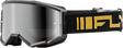 FLY Racing Zone Goggle Black/Gold with Silver Mirror Smoke Lens – Youth and Adult Fitment