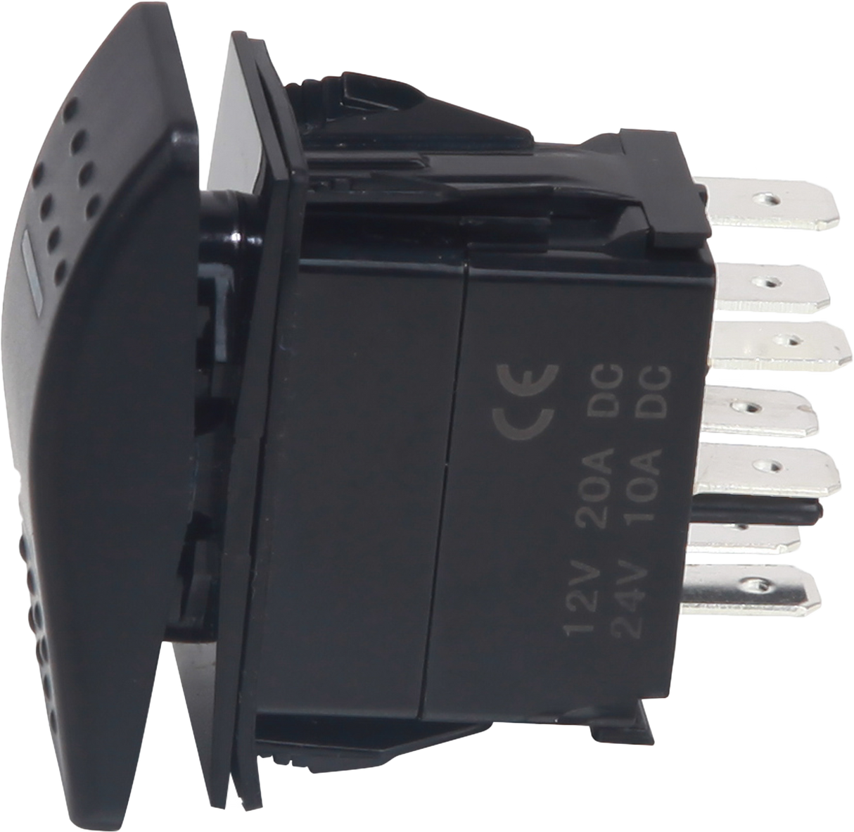 OPEN TRAIL Lighted Rocker 3-Position Switch with Blue Illumination - 12-24 Volt Compatibility