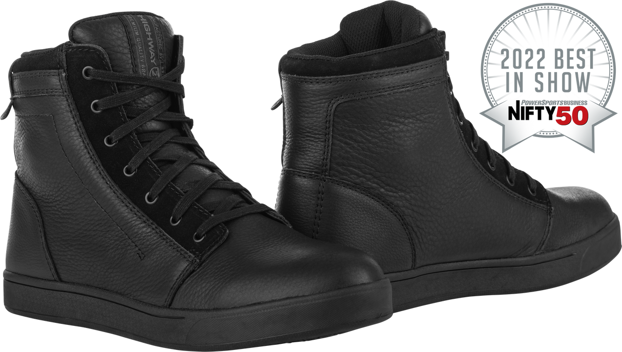 HIGHWAY 21 Axle Leather Waterproof Shoes for Harley Davidson Motorcycles, Size 14