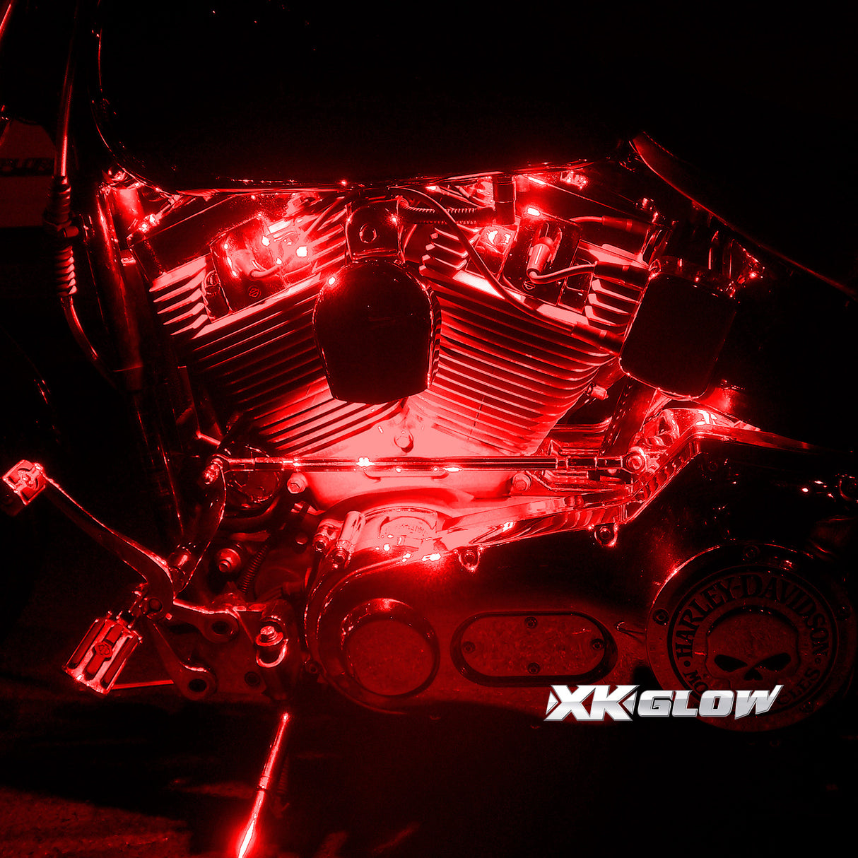 XK GLOW 18-piece 7-Color LED Light Kit with Remote Control for Automotive and Marine Applications