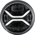 KOSO Zenith LED 7 Inch Headlight with DOT and SAE Certification for Universal Fitment